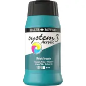 Daler Rowney DR System 3 akryyli 154 Phthalo turquoise - 500ml