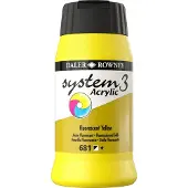 Taidepiste DR System 3 akryyli 681 Fluorescent yellow - 500ml