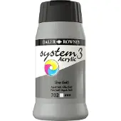 Daler Rowney DR System 3 akryyli 702 Silver (hue) - 500ml