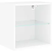vidaXL Yöpöytä LED-valolla, seinäkiinnitys, valkoinen
