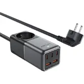 Acefast Z2 GaN 75W PD 3x USB-C 2x USB-A - czarno-szara