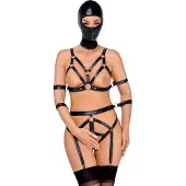 Bad Kitty Naughty Toys Valjasasu Maskilla - Musta - XS