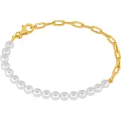 Lykken Pearls kullattu helmirannekoru