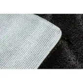 Rugsx Kaksiosainen kylpyhuonesetti SUPREME WAVES, Aallot, liukumaton, pehmeä - musta, 60x100 cm