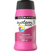 Daler Rowney DR System 3 akryyli 538 Fluorescent pink - 500ml