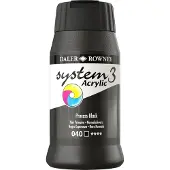 Taidepiste DR System 3 akryyli 040 Process black - 500ml