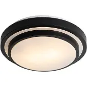 QAZQA Moderni kattovalaisin musta valkoisella 35 cm IP44 - Walden