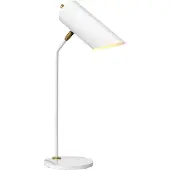 Elstead Lighting työpöytävalaisin Quinto, Valkoinen/opaali, Olohuone/ruokailutila, Metalli, Moderni, työpöytävalaisin