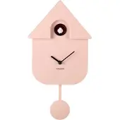 Karlsson Wall Clock Modern Cuckoo Abs Soft Pink - Pink - 41X8.5X21.5CM
