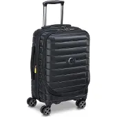 Delsey Shadow 5.0 4-pyöräinen Käsimatkatavara 55 cm Kannettavan tietokoneen taskun syvyys Laajennettava Musta
