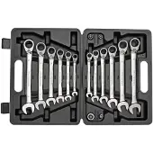 Gedore ring ratchet wrench set, 16 pieces, wrenches