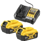 DeWalt Tarvikesarja DCB1104P2-QW; 18 V; 2x5,0 Ah akku
