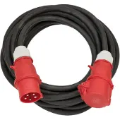 Brennenstuhl 1167320100, 10 m, Ulkona, IP44, Öljynkestävä, UV-kestävä, Musta, Punainen, 400 V