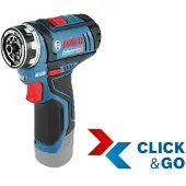 Bosch GSR 12V-15 FC Professional FlexiClick Akkuporaruuvinväännin, Vain työkalu