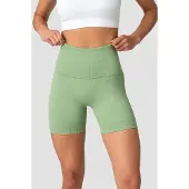 ICANIWILL Ribbed Define Seamless Pocket Shorts Light Green
