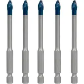 Bosch Poranteräsarja Expert HEX-9 HardCeramic kattotiilelle, 6 mm, 5 kpl