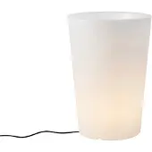 QAZQA Ulko-lattiavalaisin valkoinen 60 cm kukkaruukku IP44 - Verano