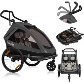 Lionelo Cama Pyöräkärry, Grey Graphite