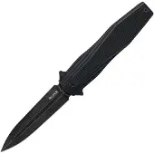 Ruike P188-B Blackwashed D2, Black G10, pocket knife