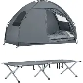 SoBuy Ulkok ytt n Yhden hengen teltta Retkeilyteltta OGS32-HG grey For 1 Person