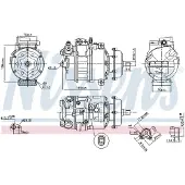 Nissens Ilmastointikompressori - VW - T5 transporter, T5 transporter 4-motion, Touareg, Phaeton