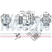 Nissens Kompressori, ilmastointilaite 890267