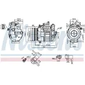 Nissens Ilmastointikompressori - Mercedes - E-klass, W204, X204