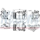 Nissens Ilmastointikompressori - BMW - 5-SERIE-serie, F48, X3 f25, X3, X4 f26, F45, F46, 7-serie g12, 7-serie g11. Mini - Mini, Countryman