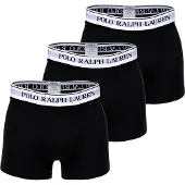 Ralph Lauren for man. 714830299008 Pack of 3 black boxers (S), Homewear, Cotton