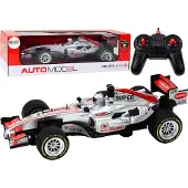 Leantoys RC kauko-ohjattava kilpa-auto 1:12 hopea valot äänet äänet