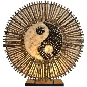 WORU Pöytävalaisin Ying Yang Batur, Tumma puu, Olohuone/ruokailutila, Kivi, Design