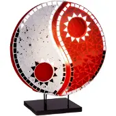 WORU Pöytävalaisin Ying Yang, Punainen, Olohuone/ruokailutila, Metalli, Design