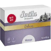 Smilla 12x85g Deluxe Mousse naudanliha & timjami kissan märkäruoka