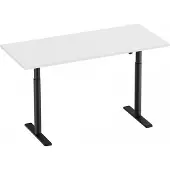 MaxMount Sähköpöytä 1600x700mm - Musta/Valkoinen