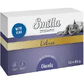 Smilla 12x85g Deluxe Chunks tonnikala & tomaatti kissan märkäruoka