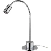 Busch Led pöytävalaisin KAREN, Kromi/hopea, Olohuone/ruokailutila, Metalli, Moderni, lukulamppu