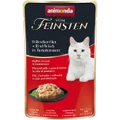 Animonda Vom Feinsten 18 x 50 g Adult in Sauce kanafilee + juusto kastikkeessa kissan märkäruoka