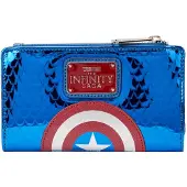 Loungefly ! Loungefly Wallet Shine Captain America - Blue - ONE SIZE