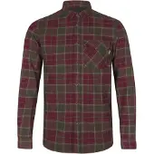 Seeland Men's Glen Flannel Shirt Red Forest Check XXL