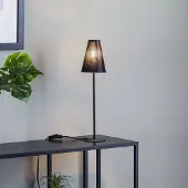 Nowodvorski Lighting Pöytävalaisin Trifle , Musta, Olohuone/ruokailutila, Alumiini, Moderni