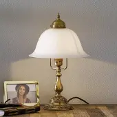 BERLINER MESSINGLAMP Pöytävalaisin CAROLIN, Pronssi/messinki, Olohuone/ruokailutila, Messinki, Antiikki