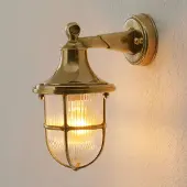 MORETTI Luce Ulkoseinävalaisin OCEAN, himmennettävä, Messinki/kulta, Eteinen, Messinki, Merihenkinen tyyli