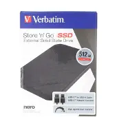 Verbatim STORE N GO PORTABLE SSD USB 3.2 GEN1 512GB BLACK (USB-C Type) (2,5')