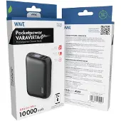 Wave Pocketpower -varavirtalähde, 10 000 mAh, musta
