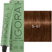 Schwarzkopf Professional IGORA ZERO AMM kestohiusväri ammoniakiton sävy 5-67 60 ml