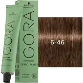 Schwarzkopf Ammattilainen IGORA ZERO AMM pysyvä hiusväri ilman ammoniakkiväriä 6-46 60 ml