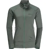 Jack Wolfskin Women's Kammweg Full Zip Picnic Green Välikerrospuserot S