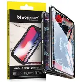 Wozinsky Full Magnetic Case magnetic 360 front and back cover with integrated glass Samsung Galaxy A72 4G black-transparent