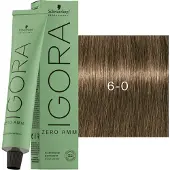 Schwarzkopf Professional IGORA ZERO AMM kestohiusväri ammoniakiton sävy 6-0 60 ml