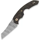FOX Knives Virtus FX-541 DMG, Damasteel Carbon Fiber cigar-cutter knife